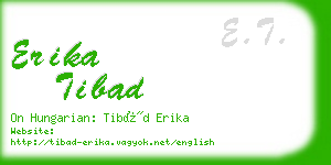 erika tibad business card